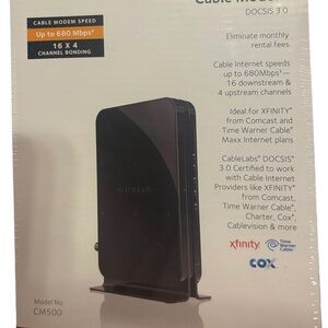NETGEAR CM500 DOCSIS 3.0 Cable Modem | 16.4 | Xfinity Cox | NEW Sealed- U